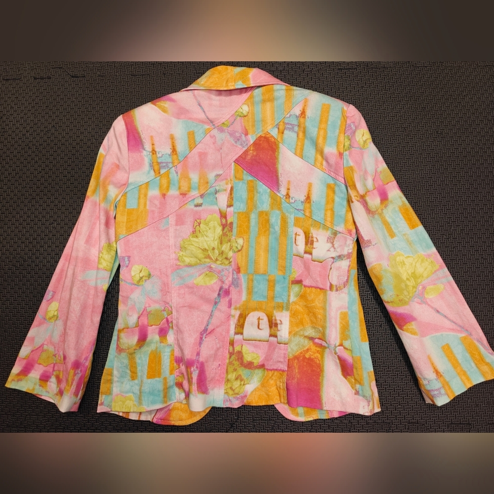 Colorful Abstract Women's Jacket - Picture 2 of 4